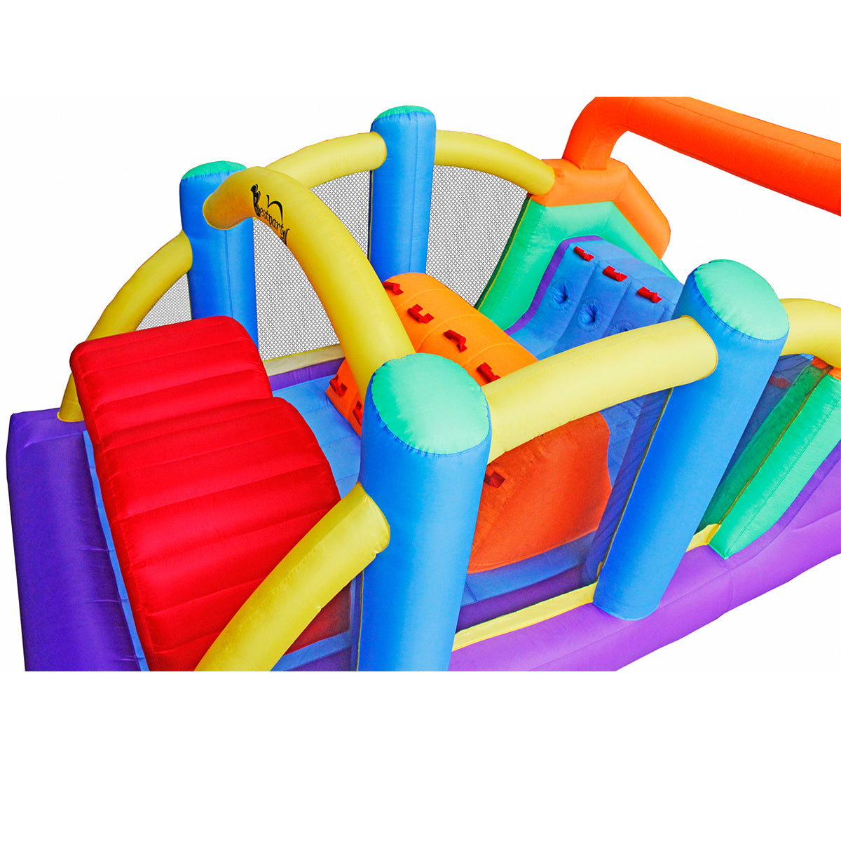 BESTPARTY Inflatable Obstacle Course Bounce House with Blower.