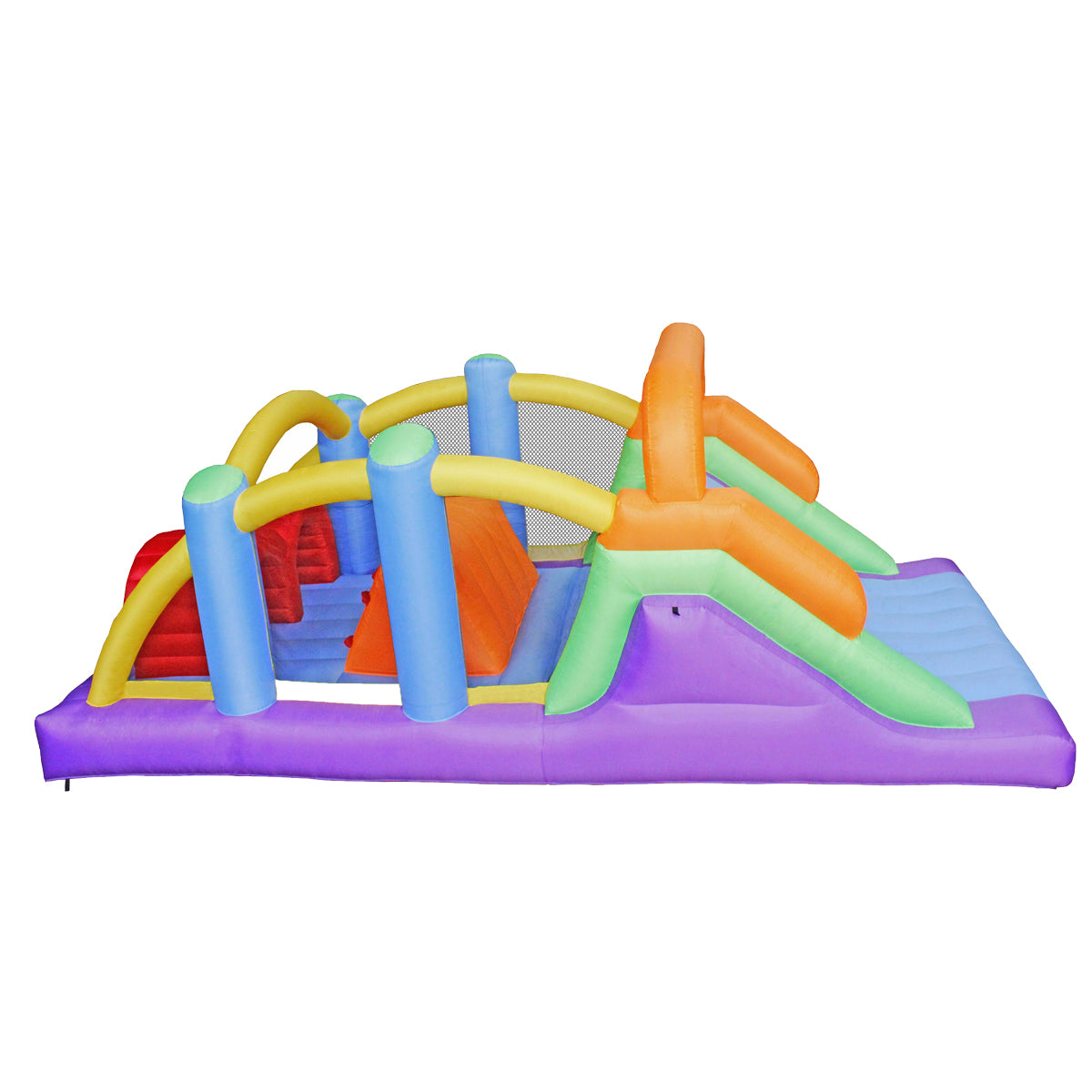 BESTPARTY Inflatable Obstacle Course Bounce House with Blower.