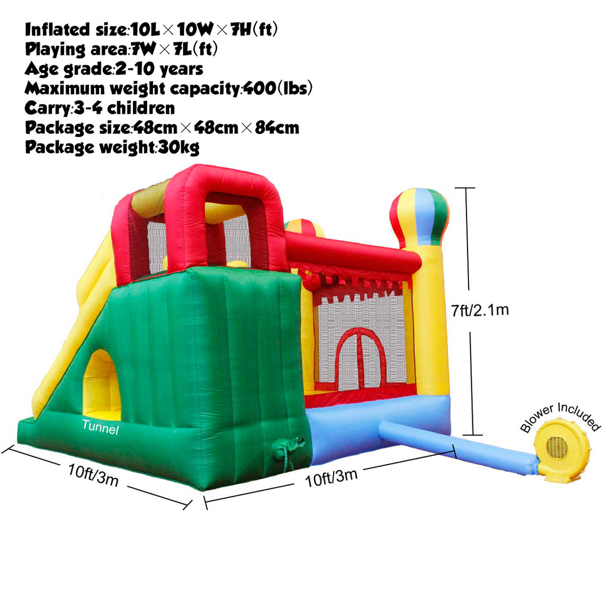 BESTPARTY Basket Hoop Inflatable Bounce House 6 in 1.