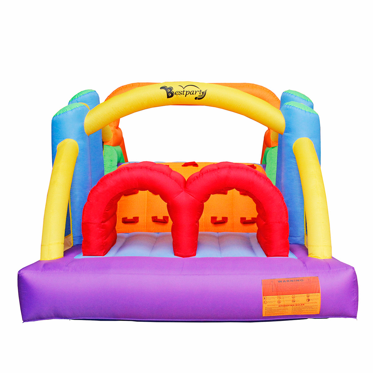 BESTPARTY Inflatable Obstacle Course Bounce House with Blower.