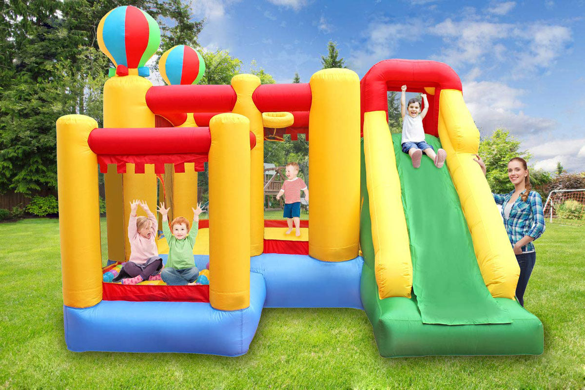BESTPARTY Basket Hoop Inflatable Bounce House 6 in 1.