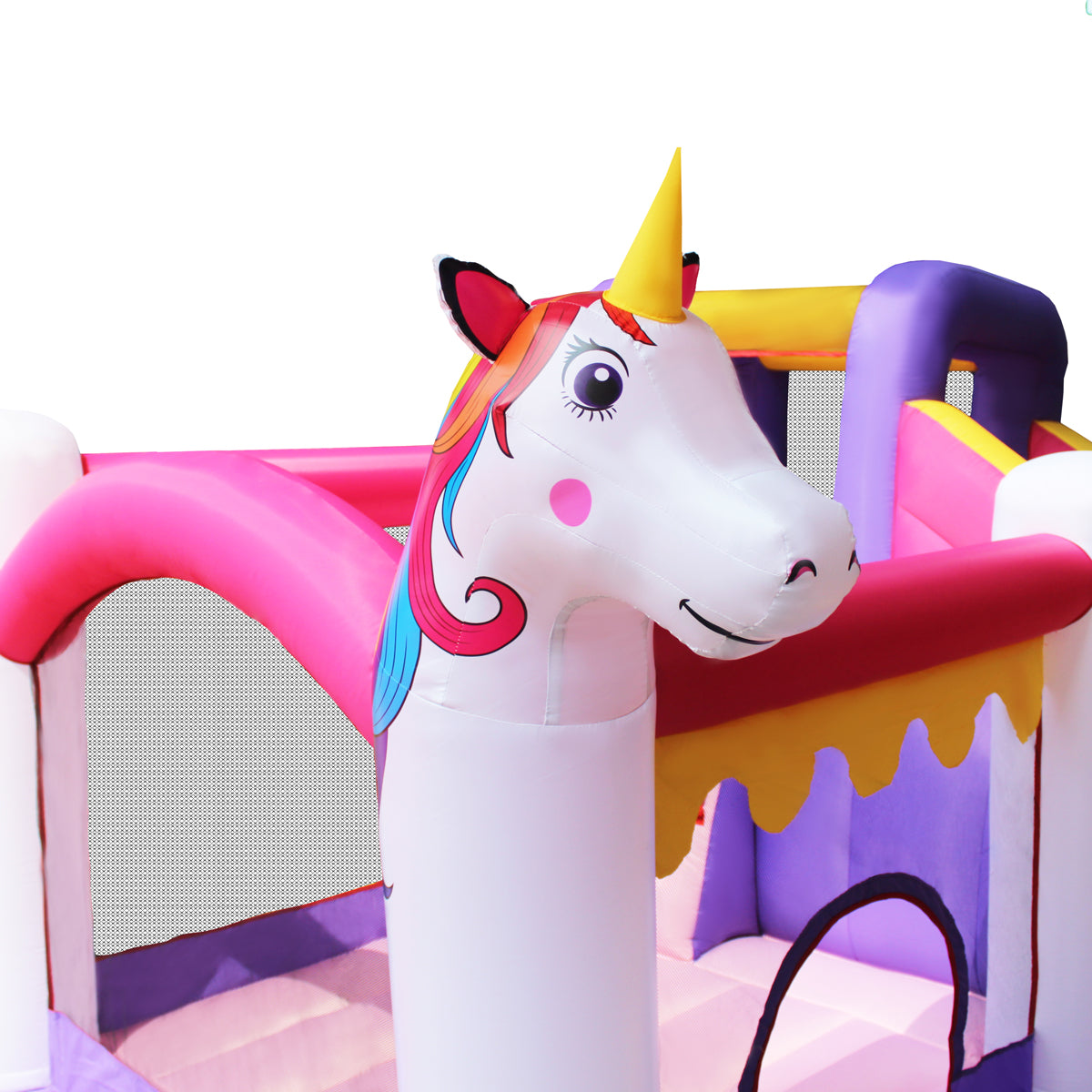 BESTPARTY Inflatable Unicorn Bounce House with Blower.