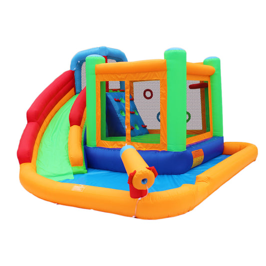 BESTPARTY Inflatable Water Side, Jumper Bounce House Combo with Blower.